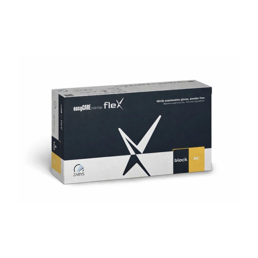 easyCARE nitrile flex Melni elastīgie nitrila diagnostikas cimdi bez pūdera (100 gab.) easyCARE nitrile flex Melni elastīgie nitrila diagnostikas cimdi bez pūdera (100 gab.)