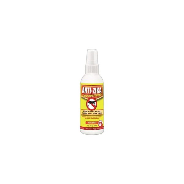 ANTI ZIKA Maximum Strength — pastiprināts odu un ērču atbaidīšanas līdzeklis (DEET 40%), 100 ml