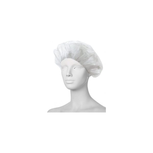Beretes vienreizlietojamas, N100 Baltas 58 cm